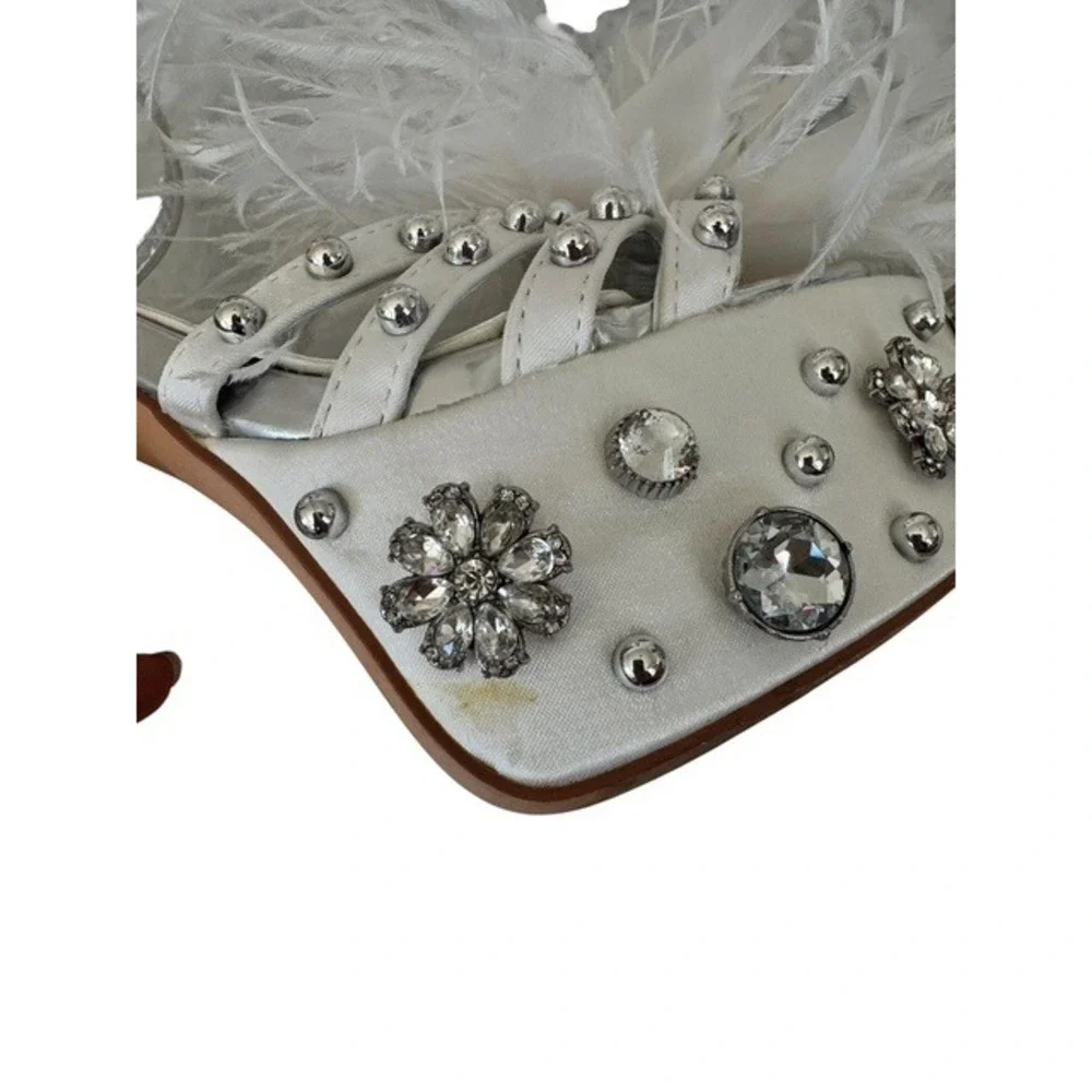 Azalea Wang Kiki Embellished Chunky Sandal Bachelorette Heel